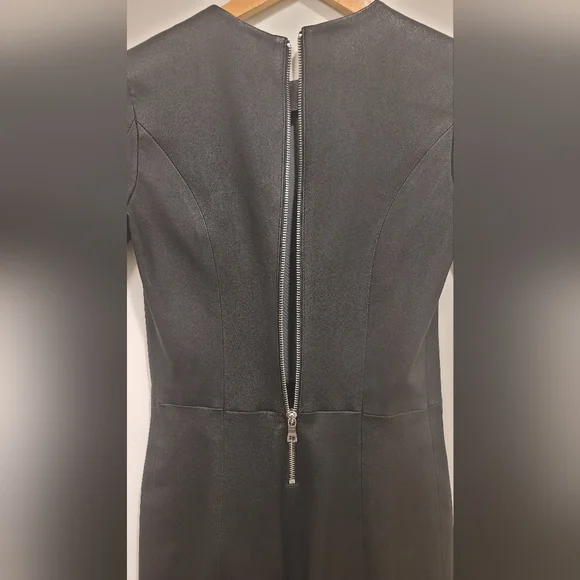 Nour Hammour Black Leather Dress 34 /City‎ Career Rockability Witchy Grunge - Picture 5 of 9